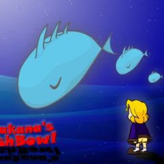 昔の「Osakana's Fishbowl」のトップ絵です。Flashアニメなんですが、最近はもうああいうFlashの置けないんですよね。