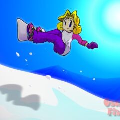 セミーロのスノボ。ゲレンデでこんな感じの子がかっ飛んでるのを見てイイなあと思って描いたやつ。